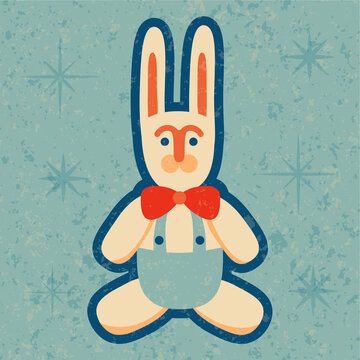 Groove retro Christmas card illustration