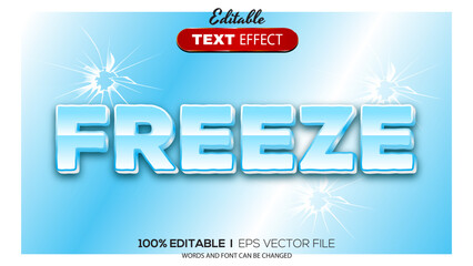 Poster - 3D freeze text effect - Editable text effect