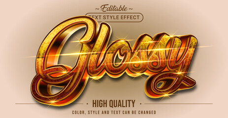 Aufkleber - Editable text style effect - Glossy text style theme.