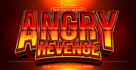 Poster - Editable text style effect - Angry Revenge text style theme.