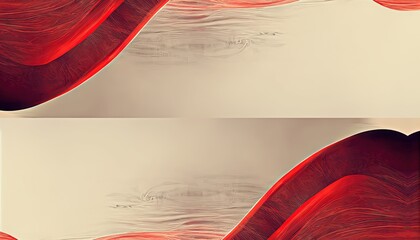 Wall Mural - The red fibrous curves, along with the texture of the paper, create a dramatic, abstract, elegant and delicate retro-style background design and design element.