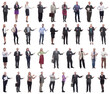 © ASDF - group of business people showing thumbs up isolated