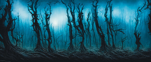 Artistic concept painting of a graveyard , background  illustration.