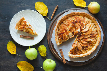 Wall Mural - Homemade apple pie. fall baking concept