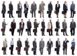 © ASDF - collage, group of businessmen with briefcase isolated