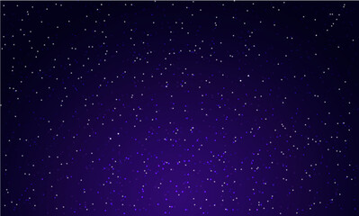 Wall Mural - Night shining starry sky purple space background with stars cosmos vector