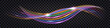 Fiber optic cables; fibre network technology. Colorful neon glowing light effect, impulse lines, yellow, blue,green and purple wave swirl. Flash thunder bolt. Vector illustration