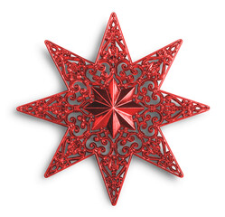 Canvas Print - Shiny christmas star isolated on white