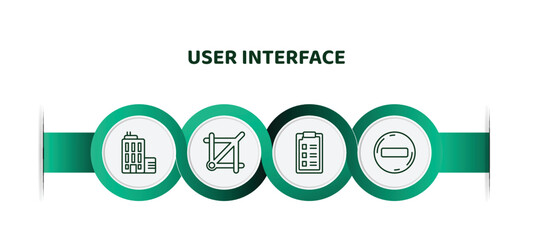 Poster - editable thin line icons with infographic template. infographic for user interface concept. included