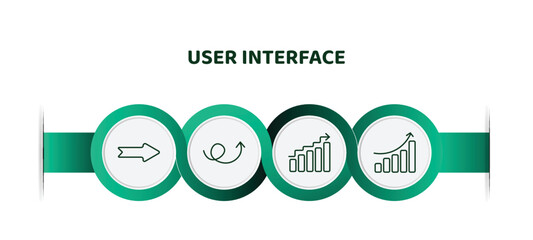 Poster - editable thin line icons with infographic template. infographic for user interface concept. included