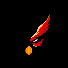 Wall Mural - Fire owl logo