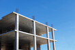 Reinforced concrete frame of a building under construction