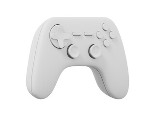 Poster - Realistic console game controller. Whitr isolated icon on white background. 3D rendering.