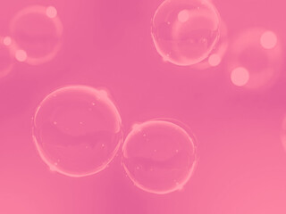 Wall Mural - Beautiful abstract close up pink soap bubbles on white background, pink bubble texture, white glitter, love theme, love wallpaper, sweet celebrations, 