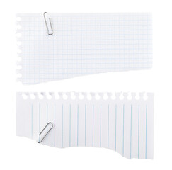 Poster - Torn Blank Paper Sheets From Notepad - Isolated