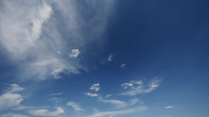 Wall Mural - timelapse of clouds in the blue summer sky