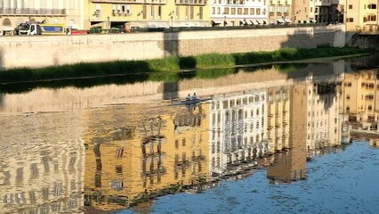 Wall Mural - View to Arno river in Florence, Italy