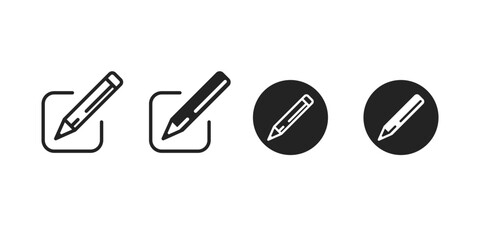 Aufkleber - Edit pen, line draw editing icon. Drawing tool vector symbol set.