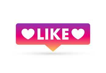 Aufkleber - Like. Thumb up symbol, finger up. Vector stock illustration