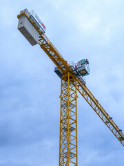 yellow crane on a construction site