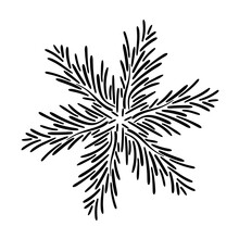 Elegant Snowflake. Vector Illustration.