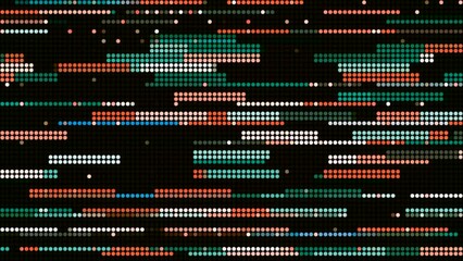 Poster - An abstract glitch art texture motion graphic background. Motion. Horizontal flowing stripes all over the screen.