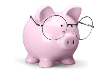  Piggy Bank with Eyeglasses
