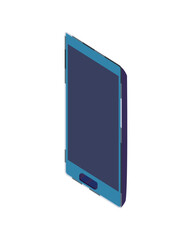 Poster - flat blue smartphone