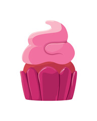 Canvas Print - flat cupcake design