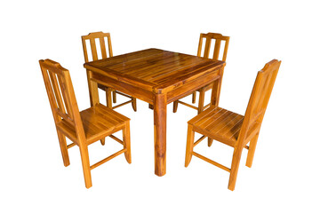 Sticker - Wooden dining table set.