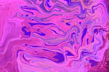 Wall Mural - Abstract lilac-pink marble background. Acrylic paint spreads freely and creates an interesting pattern. The ice of Antarctica. Background for the cover of a laptop, notebook.