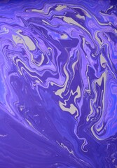 Wall Mural - Abstract purple marble background. Acrylic paint spreads freely and creates an interesting pattern. The ice of Antarctica. Background for the cover of a laptop, notebook.