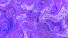 Elegant Design Background. Paint Swirls In Beautiful Purple And Blue Colors, With Gold Glitter.