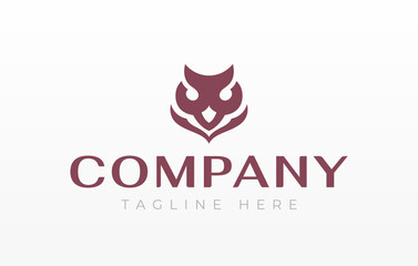 Wall Mural - Owl Head Logo Design Template