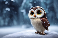 Snowy Owl In Winter