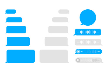 Poster - Chat, message bubbles, voice messages. Vector illustration