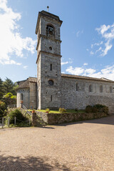 Wall Mural - Bell tower of Abazzia di Piona, Italy