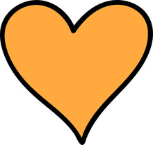 Yellow Heart Illustration