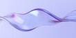 Abstract glass wave 3d rendering. Chromatic dispersion and thin film spectral effect.
