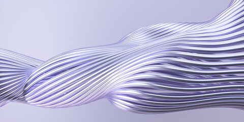 Abstract Metallic shape 3d rendered illustration.