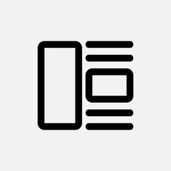 Layout icon in line style, use for website mobile app presentation