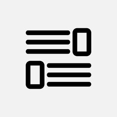 Layout icon in line style, use for website mobile app presentation