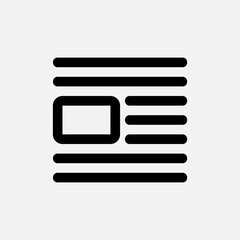 Layout icon in line style, use for website mobile app presentation