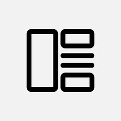 Layout icon in line style, use for website mobile app presentation