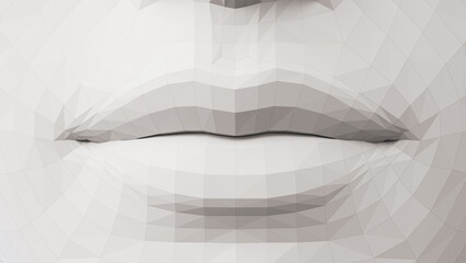 Wall Mural - 3d rendered illustration of lips