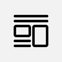 Layout icon in line style, use for website mobile app presentation