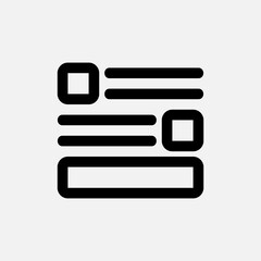 Layout icon in line style, use for website mobile app presentation