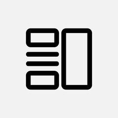 Layout icon in line style, use for website mobile app presentation
