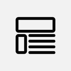 Layout icon in line style, use for website mobile app presentation