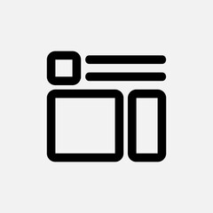 Layout icon in line style, use for website mobile app presentation